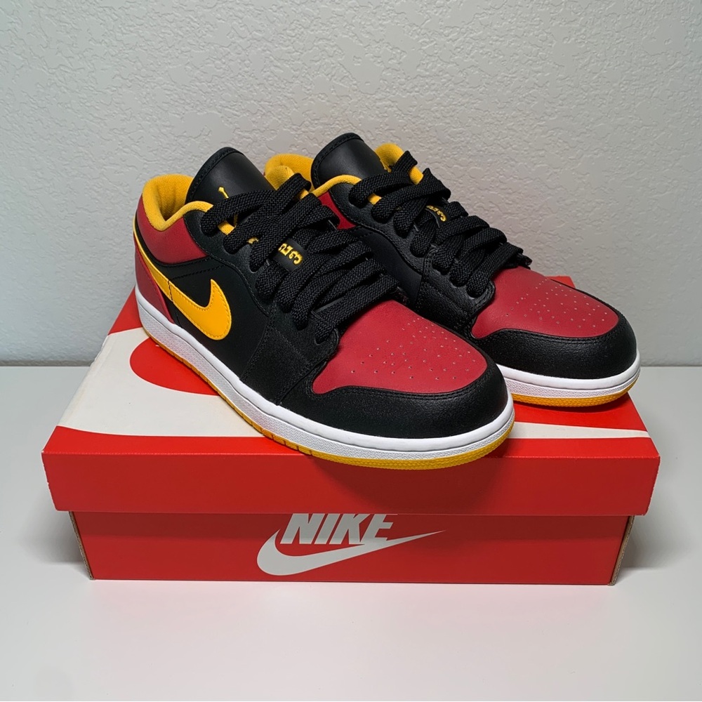 Nike Air Jordan 1 Low 'Gym Red Gold' Men's 8.5 – Rare Colorway – Like New - Picture 6 of 9